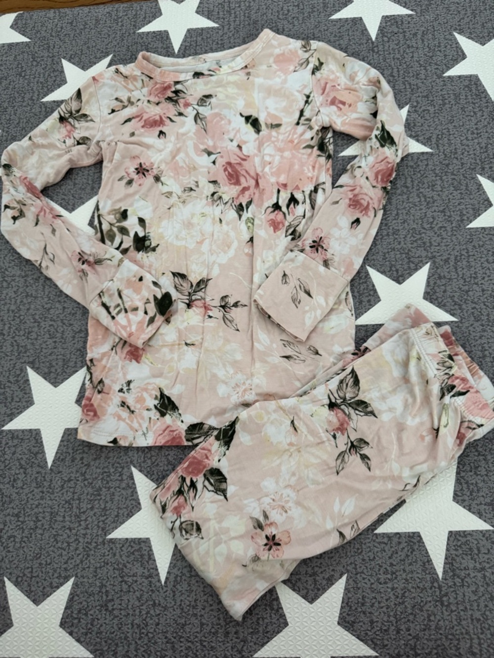 Posh Peanut Floral Pink Long Sleeve Pajama Set